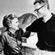 Black and white photo of Elizabeth Bishop and Robert Lowell