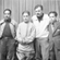 Black and white photo of Langston Hughes, Mikhail Koltsov, Ernest Hemingway, Nicholas Guillen